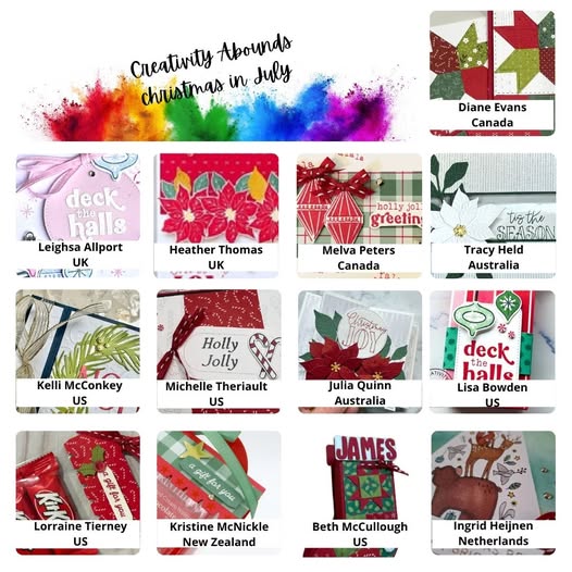 Christmas in July - July 2026 - Tutorial PDF - Creativity Abounds Design Team